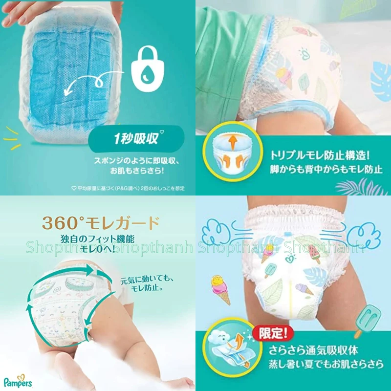 tã quần pamper size l 54 miếng